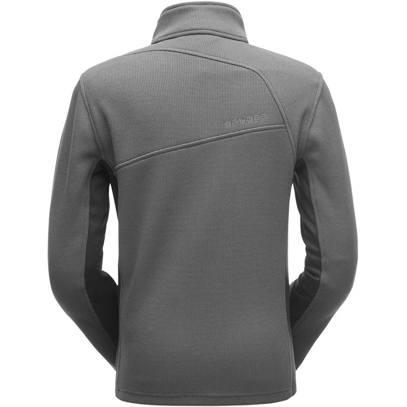 Spyder Men's Bandit Half Zip Stryke Jacket, Polar/Black/Red, Small : Sports & Outdoors