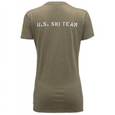 스파이더 액티브 스포츠 미국 스키팀 스텐실 반팔 티셔츠, 올리브, 라지 : 스포츠 & 아웃도어