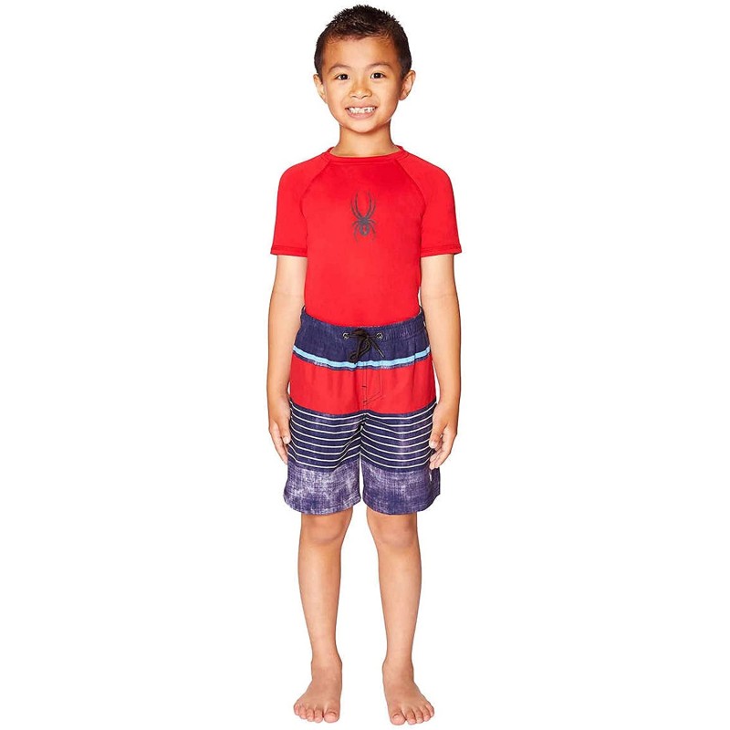Spyder Boys Youth 2-Piece Swim Set (Red, X-Large) : 의류, 신발, 보석