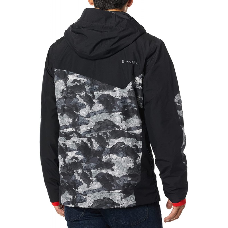 Spyder Men's Chambers Gore-tex Ski Jacket, Camo Distress Print/Black/Volcano, X-Large : 의류, 신발 및 보석