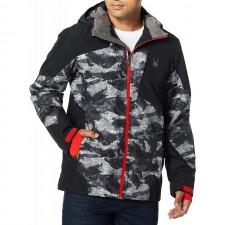 Spyder Men's Chambers Gore-tex Ski Jacket, Camo Distress Print/Black/Volcano, X-Large : 의류, 신발 및 보석