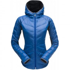 Spyder 여성용 솔리튜드 후디 다운 재킷, Blue Depths/Black, X-Large : 의류, 신발 및 보석