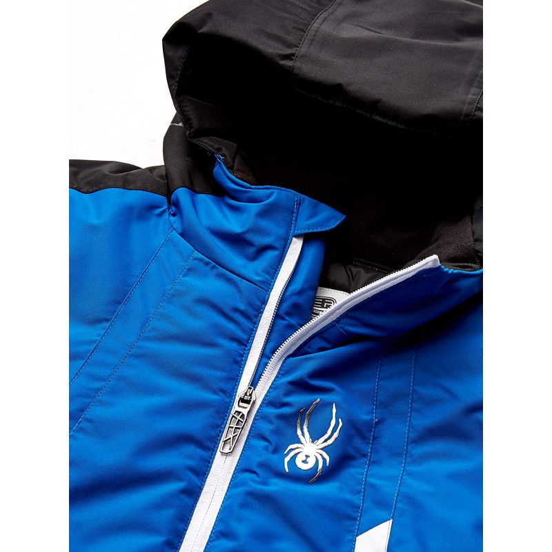 Spyder Boys' Big City to Slope Full Zip Hooded Jacket with Poly Fill-Blue, Old Glory(F19), Small(8): 의류, 신발 및 보석