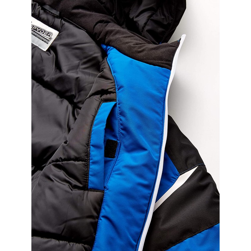 Spyder Boys' Big City to Slope Full Zip Hooded Jacket with Poly Fill-Blue, Old Glory(F19), Small(8): 의류, 신발 및 보석