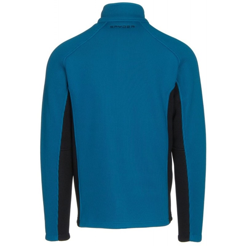 Spyder Men's Foremost Full Zip Heavy Weight Stryke Fleece, Concept Blue/Black, Large : 스포츠 & 아웃도어