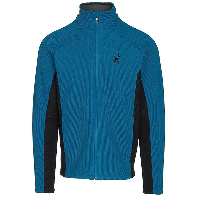 Spyder Men's Foremost Full Zip Heavy Weight Stryke Fleece, Concept Blue/Black, Large : 스포츠 & 아웃도어