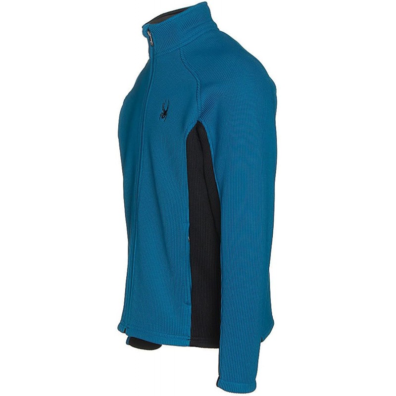 Spyder Men's Foremost Full Zip Heavy Weight Stryke Fleece, Concept Blue/Black, Large : 스포츠 & 아웃도어