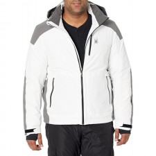 Spyder Men's Avenger Gore-tex Ski Jacket, White/Tech Flannel/Black, X-Large : 의류, 신발 및 보석