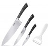 요리사 칼 Aicok Professional Chef Knife Set, 4 피스 요리사 칼, 독일 고 탄소 스테인레스 스틸 주방 칼은 과일, 야채, 고기, 육류 절단, 깎기, 절단