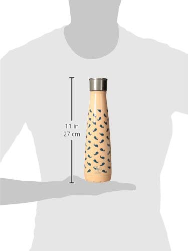 S'well by S'well 진공 절연 스테인레스 스틸 물병, 이중벽, 15 온스, 고래 시계