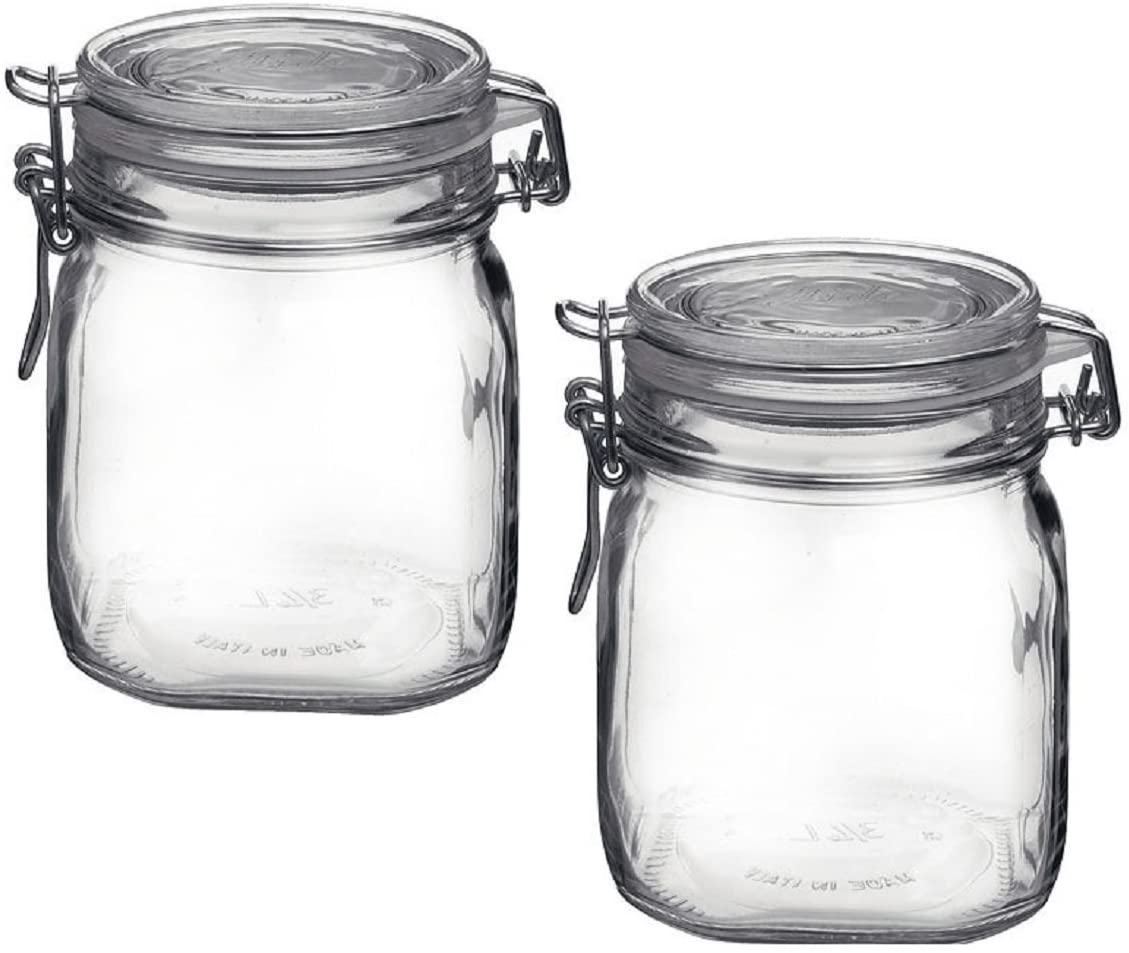 Bormioli Rocco B0727PL21D Fido Clear Jar .75 리터 25.25 온스 (2 개 팩)