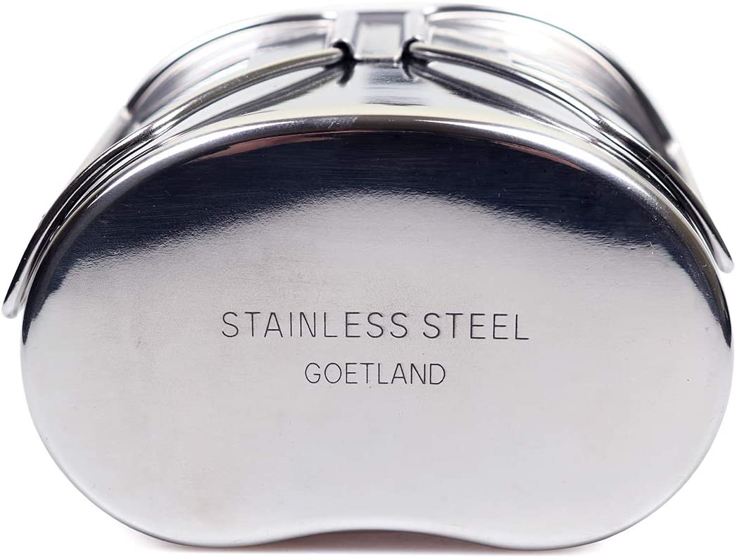 Goetland 스테인리스 제 2 차 세계 대전 미국 군용 식기 용품 0.6QT 컵 나일론 덮개를 가진 1.2QT G.I.