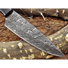 9 인치 긴 사용자 정의 만든 다마스커스 스틸 손 위조 껍질 칼, 부엌 칼 4 