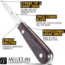 Oyster Shucking Knife 2 개 세트 - 전문가 용 굴 칼 Knuck Shucker Clam Opener Kit - 멋진 보너스 전자 책 및 브로셔 포함
