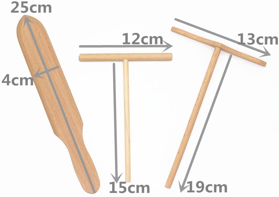 LONG TAO 크레이프 스프레더 및 주걱 세트 나무 크레페 만들기 도구 주방 용품 주방 용품 최고의 요리 도구 도구 (7 세트)