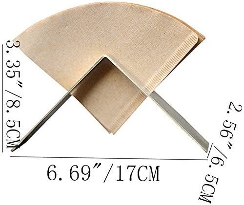 Umora 커피 종이 스탠드 커피 필터 홀더 커피 용지 수납 여과지 홀더 로시랏쿠 부채꼴 스테인레스