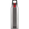 SIGG 핫 &amp; 콜드 원 브러시 드 보모 음용 병 (0.5 L), 오염 물질이없고 절연 된 음주 병, 한 손으로 스테인레스 스틸 열 병