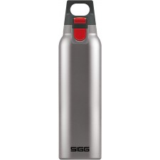 SIGG 핫 & 콜드 원 브러시 드 보모 음용 병 (0.5 L), 오염 물질이없고 절연 된 음주 병, 한 손으로 스테인레스 스틸 열 병