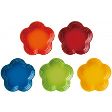 르 크루제 (Le Creuset) 접시 꽃 플레이트 LC (S) 레인보우 내열 내 냉온 전자 레인지 대응 5 매들이 【일본 정규 판매 상품]