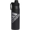 adidas Unisex 18/8 스테인레스 스틸 600ML 핫 / 콜드 절연 금속 병, 블랙 / 실버, ONE SIZE