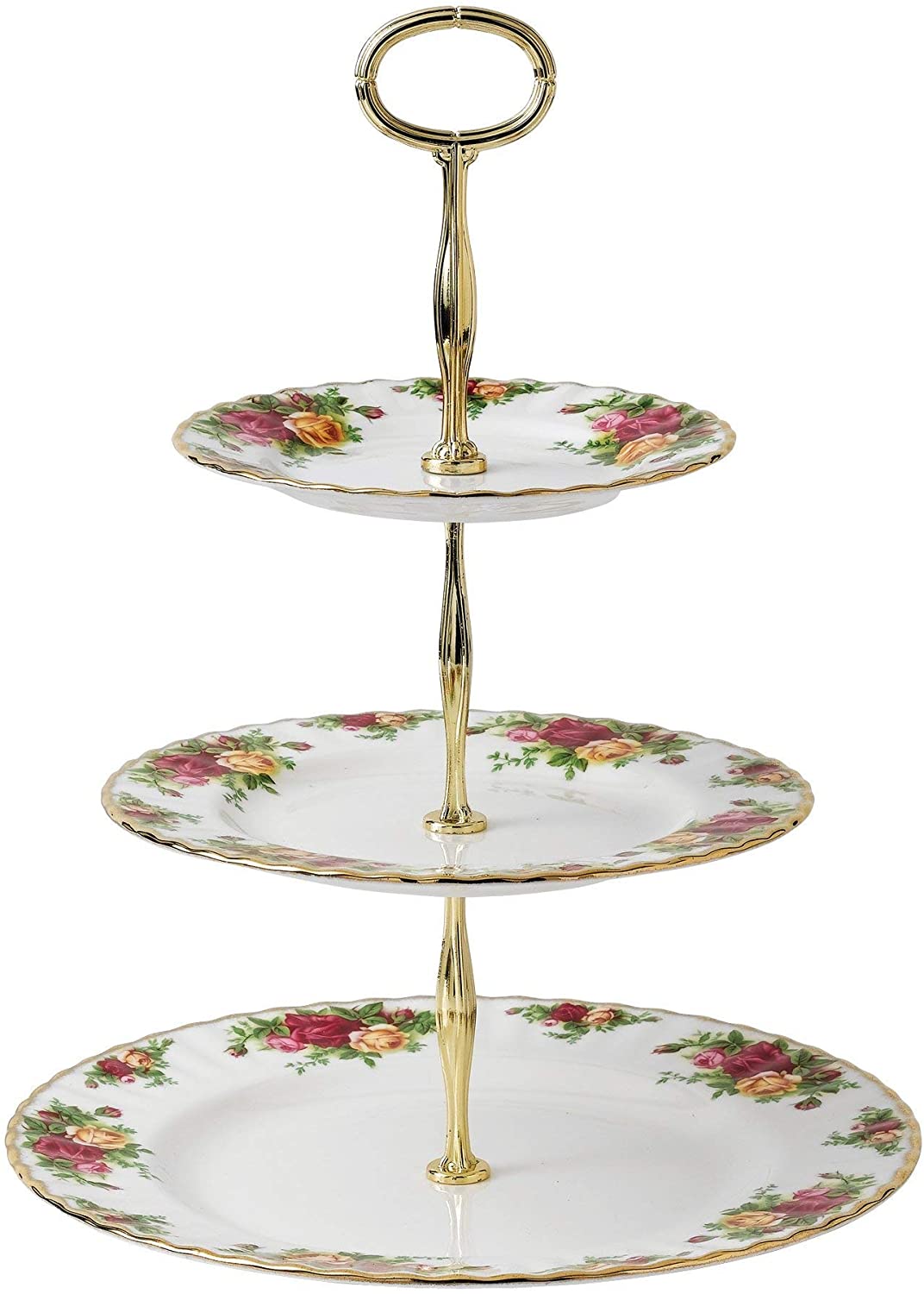 Royal Albert 27400132 Old Country Roses 3 계층 케이크 스탠드