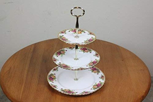 Royal Albert 27400132 Old Country Roses 3 계층 케이크 스탠드