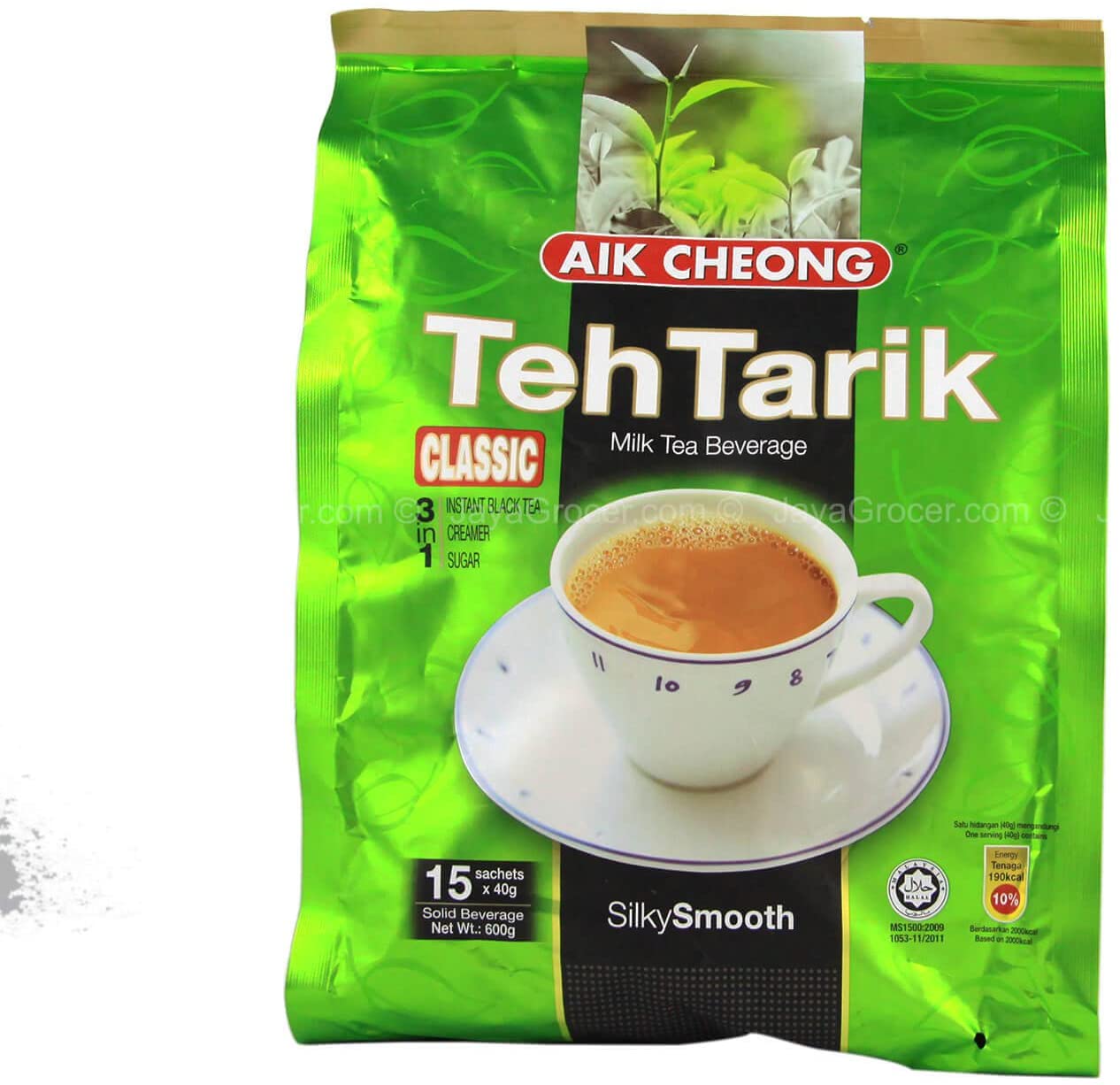 Aik Cheong Classic 3in1 Teh Tarik 밀크티 음료 (3 팩) + 나인 셰프 스푼 1 개