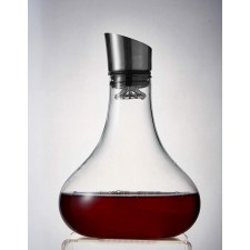 Eravino Wine Decanter Airating Carafe with Lid 100% 핸드 블로우 크리스털 글라스 데칸터 와인 브리더 - 와인 마시는 사람들을 위한 훌륭한 선물: