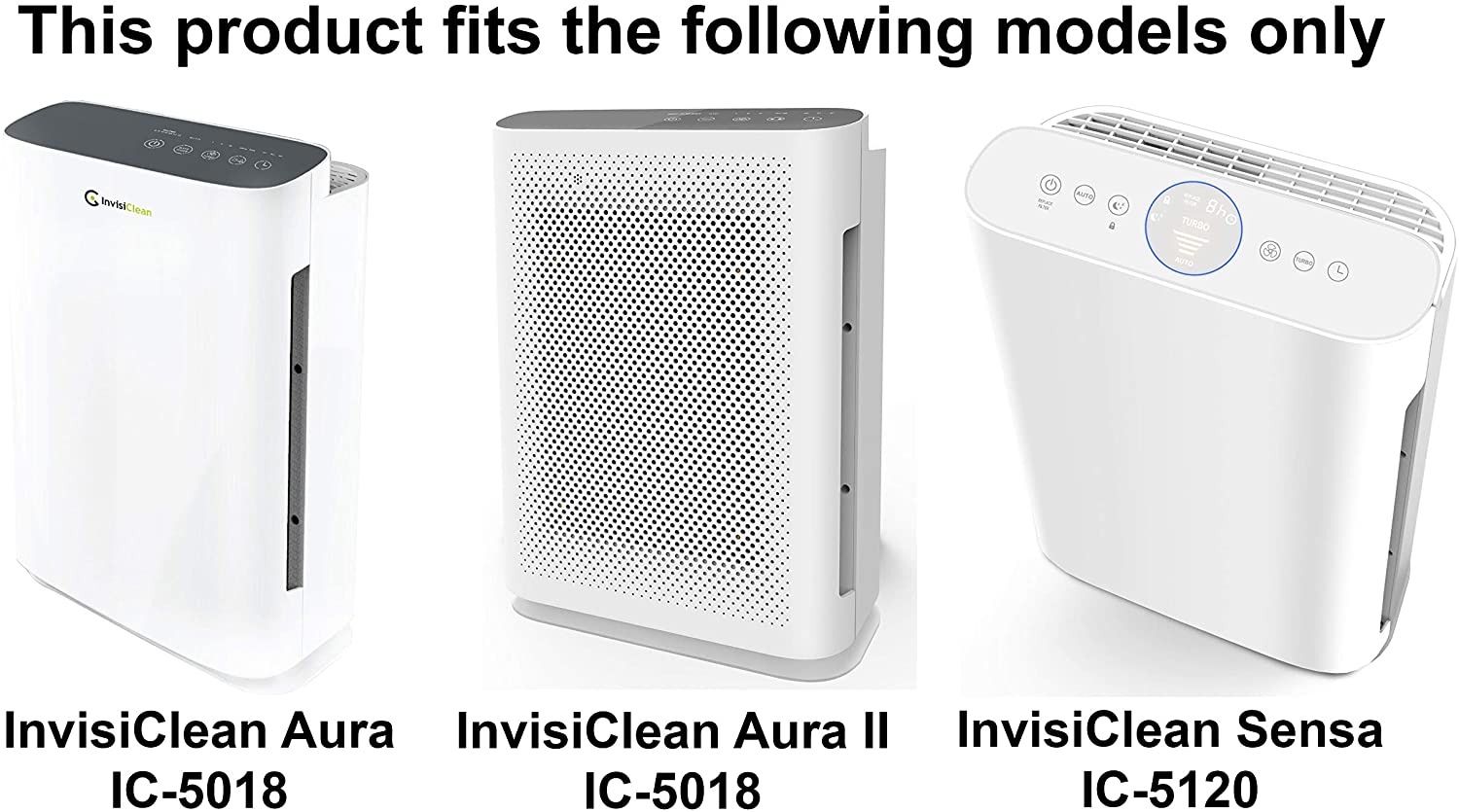 카본 프리필터가 활성화된 True Hepa 교체 필터 - InvisiClean Aura IC-5018 및 Sensa IC-5120 공기청정기와 호환: 어플라이언스