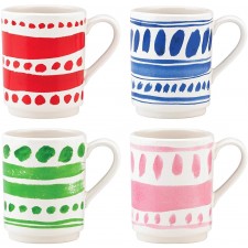 4 Mugs Pink, Green, Blue, Red new in box: Kitchen & Dinning의 레녹스 케이트 스페이드 뉴욕 프리티 팬트리 세트