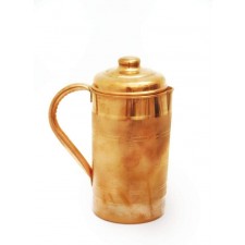 Shanika Pure Copper Jug Poter for Storage Water & Subing Ware Good Health Benefits Indian Yoga (코퍼 Jug(1250ml))