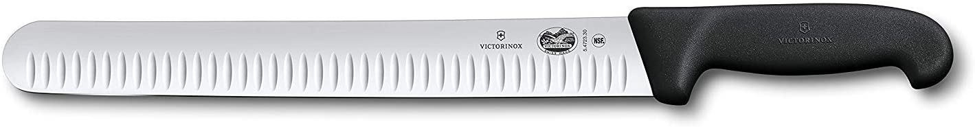 Victorinox Effi 12 인치 나이프 | 효율적인 슬라이스, Fibrox Pro 핸들, 검은 색을위한 고 탄소 스테인리스 그랜트 블레이드