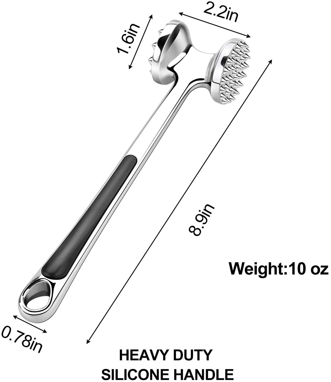 Aliglow Meat Tenderizer, 양면, 고기 망치, 고기 망치