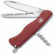 Victorinox 0.8303. W-X2 치즈 나이프 레드 111mm 치즈와 빵 절단에 적합, VX 레드의 오프닝 와인 4.4 인치