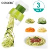 휴대용 Spiralizer 야채 슬라이서, Adoric 3 in 1 헤비 듀티 야채 나선형 커터-저탄수화물 / 팔 레오 / 글루텐 프리 식사를위한 Zoodle 파스타 스파게티 메이커