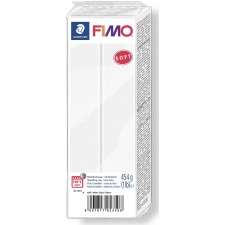 Staedtler FIMO 소프트 오븐 하이 모델링 화합물, 대형 블록 454g (1 파운드), 화이트