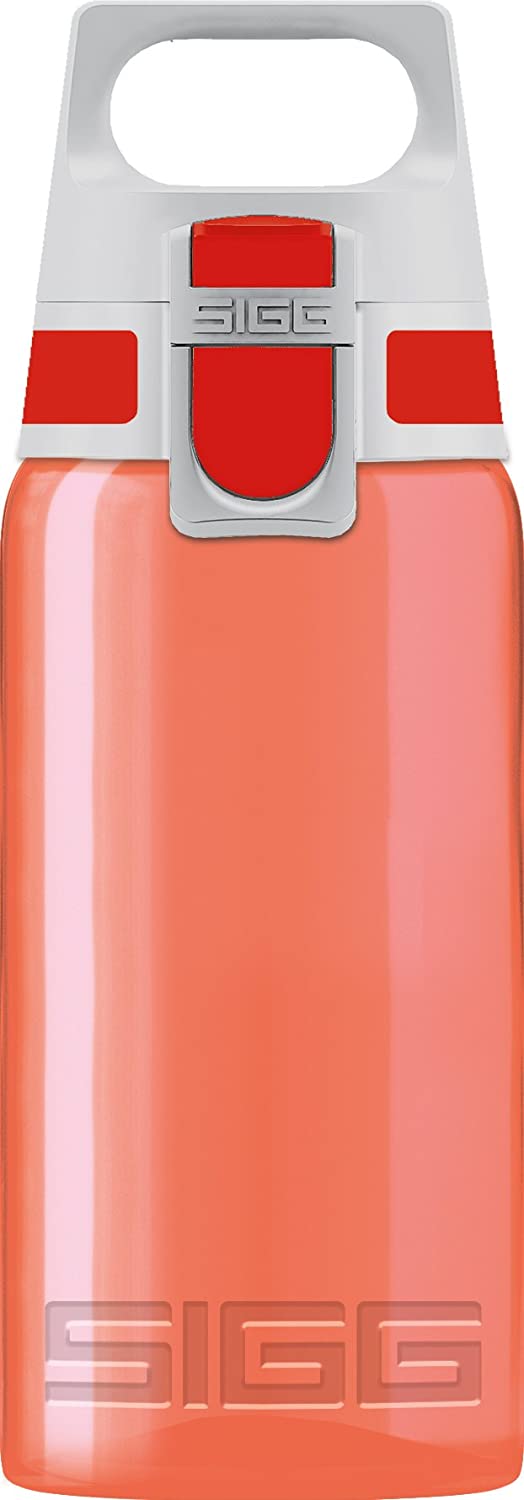 Sigg Viva ONE 아쿠아, 스포츠 음주 병, 0.5 L, 폴리 프로필렌, BPA 무료, 티키스, 블루, 0.5 리터 & 음주 병, 알루미늄, 레드, 0.5l