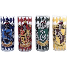 Silver Buffalo HP031T1 Harry Potter Movie 1-8 House Crests 텀블러 세트, 4 팩