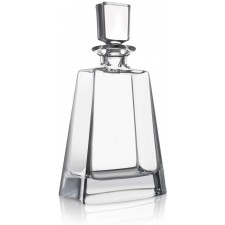 Luna Whisky Decanter – 23 oz Crystal Modern Decanter – 스몰 퍼가있는 소형 주류 디캔터 – 위스키, 버번, 브랜디, 주류 및 럼용 부스 디캔터 – 스카치 바 컨테이너