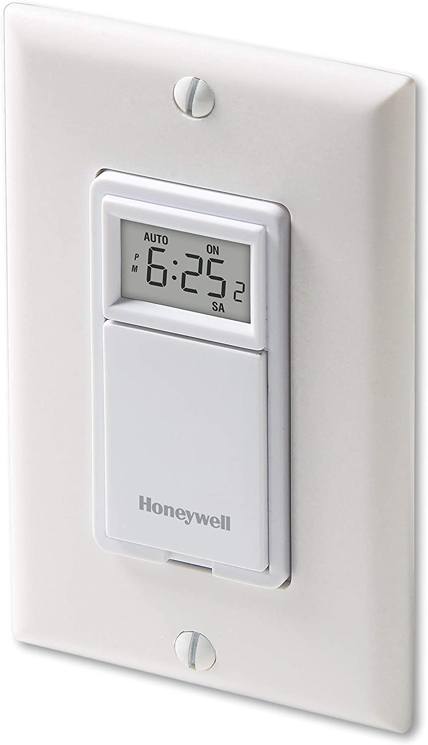 Honeywell RPLS730B1000 / U RPLS730B1000 7 일 프로그래밍 가능 전등 스위치 타이머, 흰색