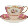 Royal Albert Lady Carlyle 찻잔 및 접시 찻잔 및 접시, 6.85 온스, 여러 가지 빛깔의 꽃 무늬 프린트