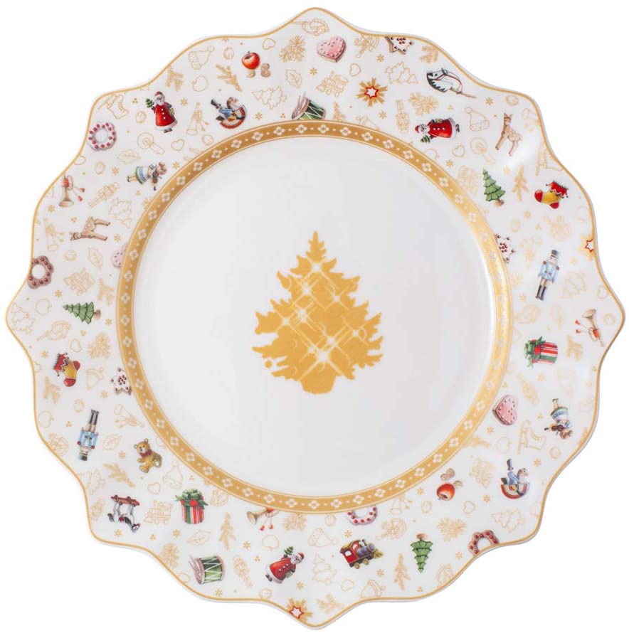 Villeroy & Boch Toys Delight FrÃ¼hstÃ¼cksteller, JubilÃ¤umsedition, Premium Porcelain, weiÃŸ, 24 cm, 번트, 14-8585-2644