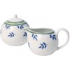 Villeroy & Boch Switch 3 슈가 보울 및 우유 용기, 하드 페이스트 도자기, 파란색, 10cm