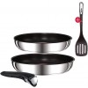 Tefal L994S2 Ingenio Preference 인덕션 팬 세트 4 개 24 + 28cm 팬 + 핸들 + 주걱, Titanium Excellence 논 스틱 코팅, 인덕션 스토브 적합, 논 스틱 프라이팬, 팬