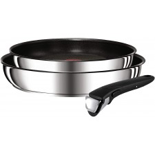 Tefal L994S2 Ingenio Preference 인덕션 팬 세트 4 개 24 + 28cm 팬 + 핸들 + 주걱, Titanium Excellence 논 스틱 코팅, 인덕션 스토브 적합, 논 스틱 프라이팬, 팬