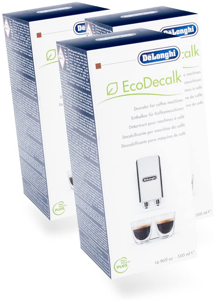 커피 머신과 커피 머신을 위한 3 x DeLonghi descaler/ EcoDecalk/ 각 500ml/ PowerPlus / DLSC500