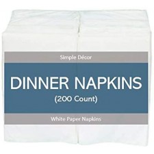 일회용 식사 Napkins 린넨 필 페이퍼 ~ Cloth-Like 게스트 핸드 타올 화이트를 들면 냅킨까지는 팩 200일 슈퍼 소프트와 욕실, Kitchen, 당사자, 상점들은 들어 고도로 Absorbent Cloth-Like 조직 달성 ~:.보건&퍼스널 케어