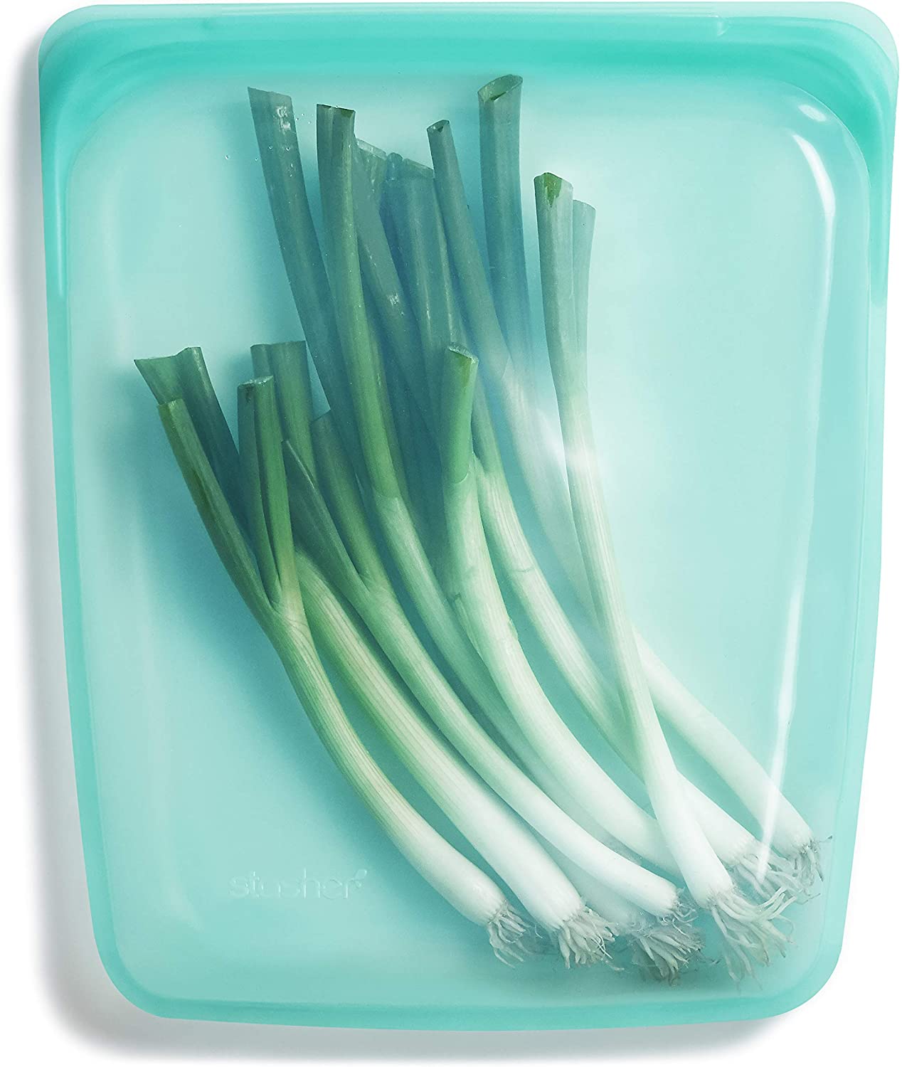 Stasher 100% Silicone Food Grade Reusable Storage Bag, Aqua (1/2갤런) 플라스틱 프리 런치 백 요리, 스토어, Sous Vide 또는 Freeze Leak Prevention, Dishwasher-Safe, 친환경, 비독성 64.2 Oz: Kitchen & Dating