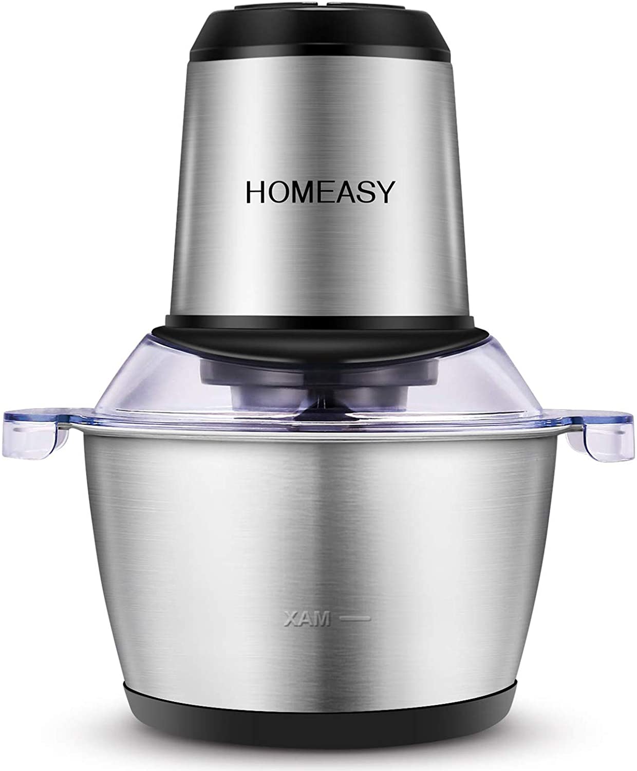 Homeasy Electric 분쇄기, 2 l, 스테인레스 스틸 키가있는 다기능 스탠드 믹서, 350 W, 과일, 야채, 고기, 물 등을위한 미니 설탕 기계