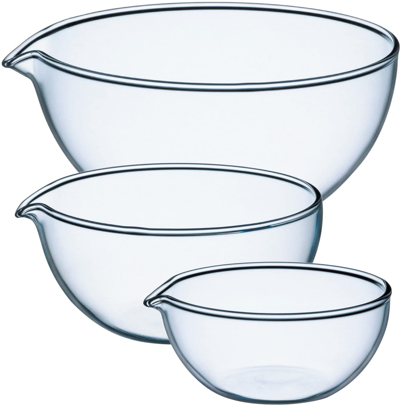 iwaki 립 그릇 3 종 세트 [50ml · 100ml · 250ml] BOWL-3 대중소